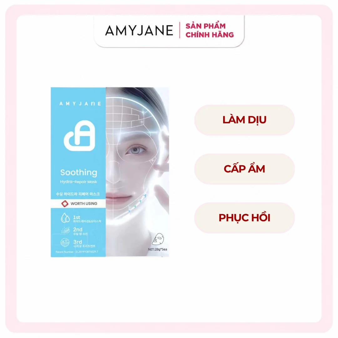 AMYJANE Soothing Hydra-Repair Sheet Mask soothing and moisturising benefits