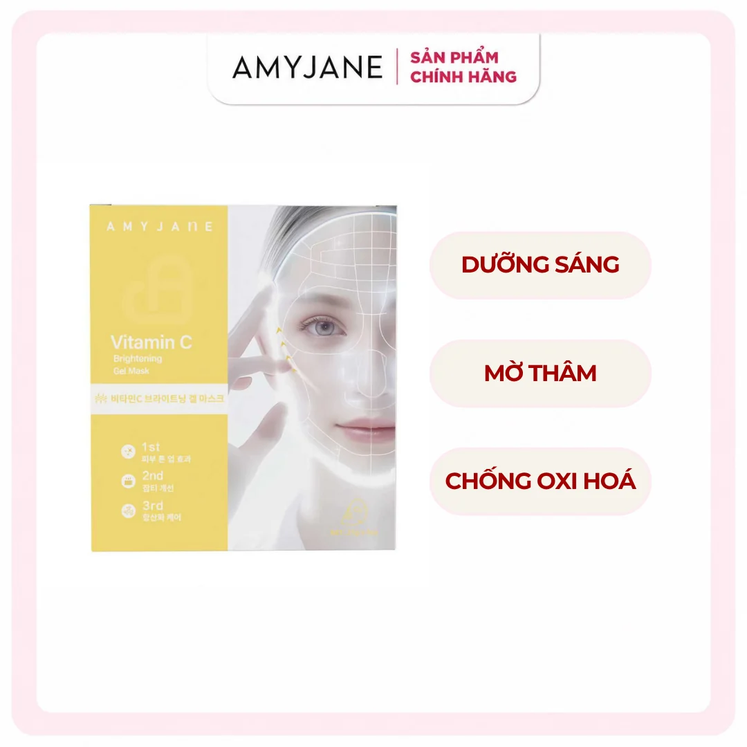 AMYJANE Vitamin C Brightening Gel Mask brightening and moisturising benefits